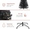 Pencil Artificial Christmas Tree with 300 2-in-1 White & Multicolor LED Lights & Sturdy Metal Base